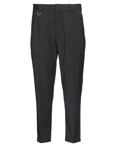 Paolo Pecora Relaxed Fit Chinos With Ankle Cuffs In Black