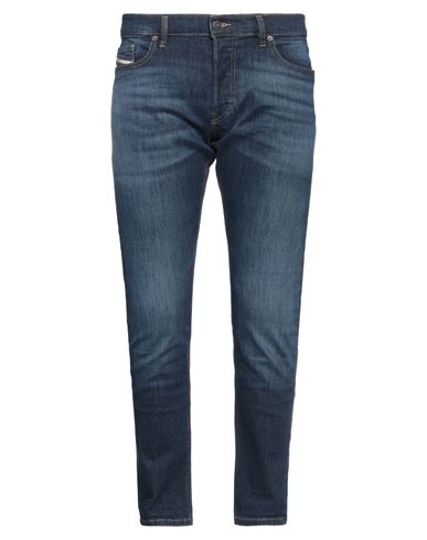 Diesel Man Jeans Blue Size 30w-30l Cotton, Elastane, Bovine Leather