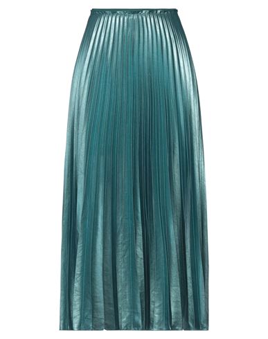 Patrizia Pepe Sera Woman Long Skirt Turquoise Size 6 Polyester In Blue