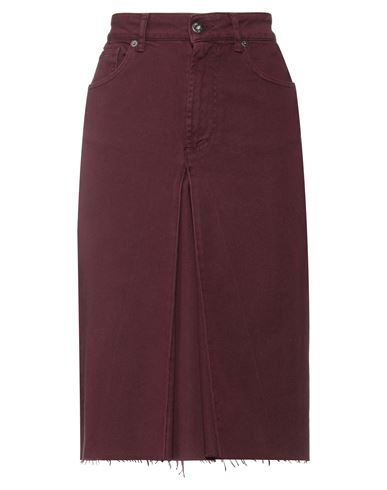 Solotre Woman Midi Skirt Garnet Size 10 Cotton In Red