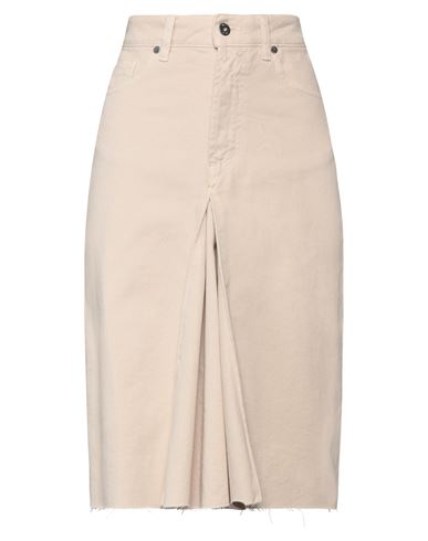 Solotre Woman Midi Skirt Beige Size 8 Cotton