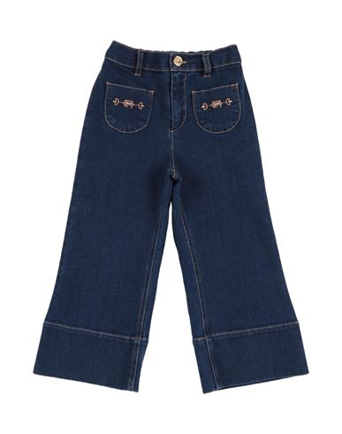 Elisabetta Franchi Babies'  Toddler Girl Jeans Blue Size 6 Cotton, Elastane