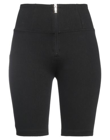 Freddy Woman Denim Shorts Black Size L Polyamide, Cotton, Elastane