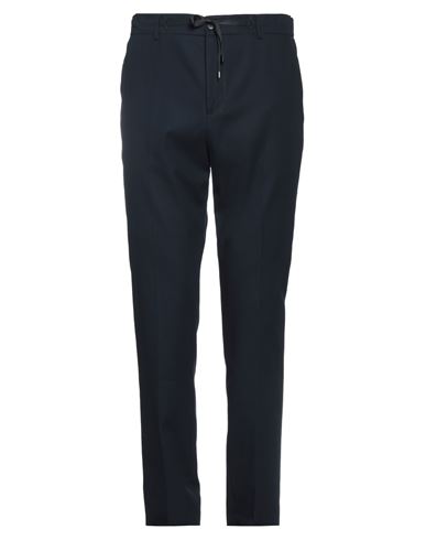 Brian Dales Man Pants Midnight Blue Size 38 Polyester, Wool, Lycra In Blue