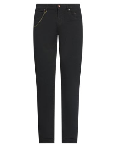 Siviglia Man Pants Steel Grey Size 35 Cotton, Polyester, Elastane In Black