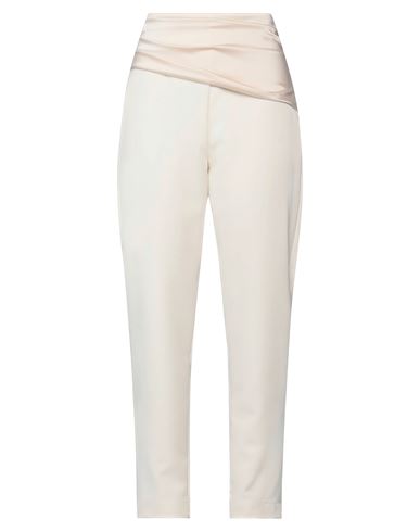 Vanessa Scott Woman Pants Ivory Size M Polyester, Elastane In White