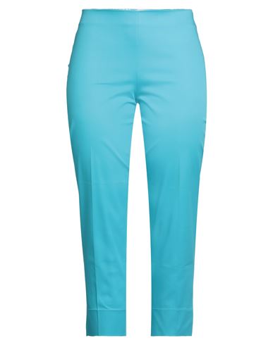 Anneclaire Woman Pants Azure Size 14 Cotton, Elastane In Blue