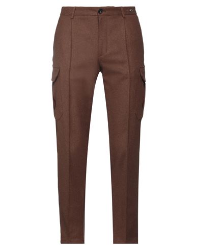 Tagliatore Man Pants Brown Size 32 Wool, Polyamide, Polyester, Elastane