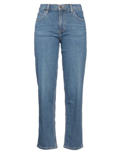 Lee Woman Jeans Blue Size 28w-31l Cotton, Elastomultiester, Elastane In Blue