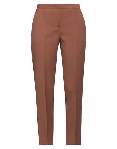 Camicettasnob Woman Pants Brown Size 10 Polyester, Rayon, Elastane