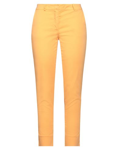 Rossopuro Woman Pants Orange Size 6 Cotton, Elastane