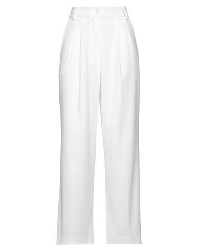 Haveone Woman Pants White Size S Polyester, Viscose, Elastane