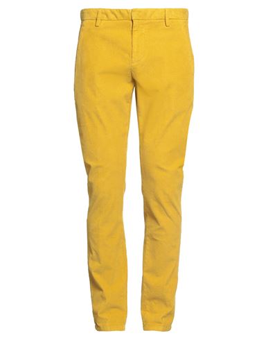 Dondup Man Pants Ocher Size 35 Cotton, Elastane In Yellow