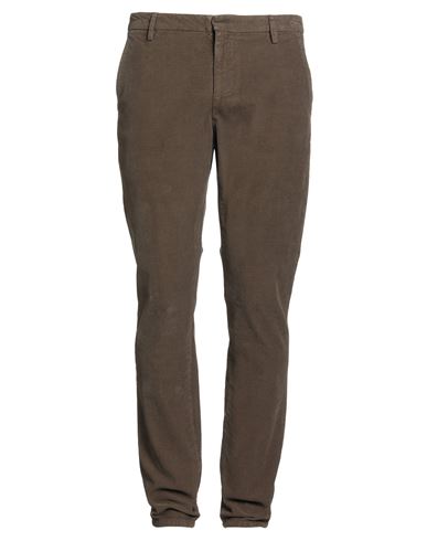 Dondup Man Pants Khaki Size 35 Cotton, Elastane In Brown