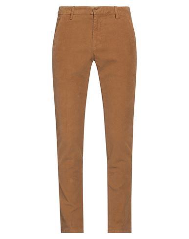 Dondup Man Pants Camel Size 32 Cotton, Elastane In Brown