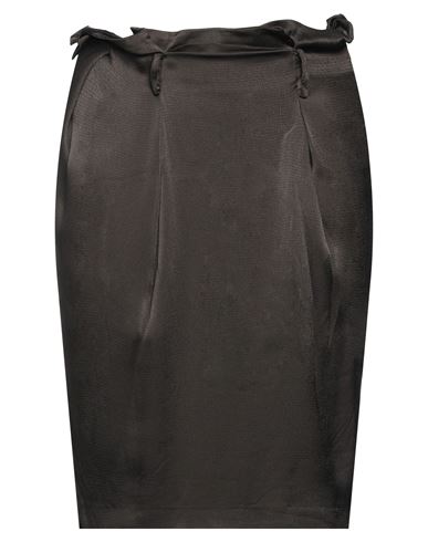 Annarita N Woman Midi Skirt Dark Brown Size 4 Viscose