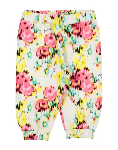 Miss Blumarine Newborn Girl Pants White Size 3 Cotton, Elastane In Multi