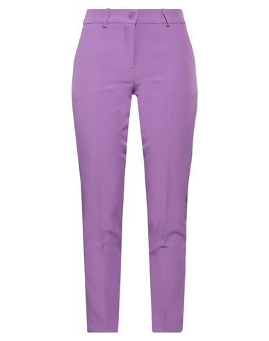 Atos Lombardini Woman Pants Light Purple Size 12 Polyester, Elastane