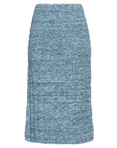 Shop Maison Margiela Woman Midi Skirt Sky Blue Size L Cotton, Polyamide, Viscose