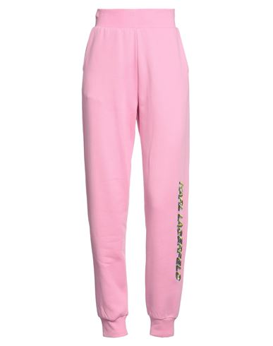 Karl Lagerfeld Woman Pants Pink Size S Organic Cotton