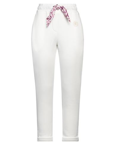 QUANTUM COURAGE QUANTUM COURAGE WOMAN PANTS WHITE SIZE L COTTON, MODAL