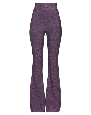 Aniye By Woman Pants Purple Size 4 Viscose, Polyester, Polyamide, Elastane