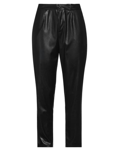 Biancoghiaccio Woman Pants Black Size 8 Polyurethane, Polyester