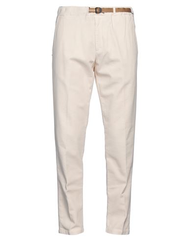 White Sand Man Pants Ivory Size 34 Cotton, Elastane