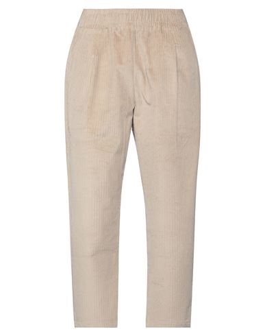Family First Milano Man Pants Beige Size Xs Cotton, Elastane