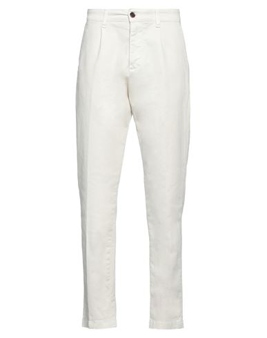 Shop Haikure Man Pants Ivory Size 31 Cotton, Elastane In White