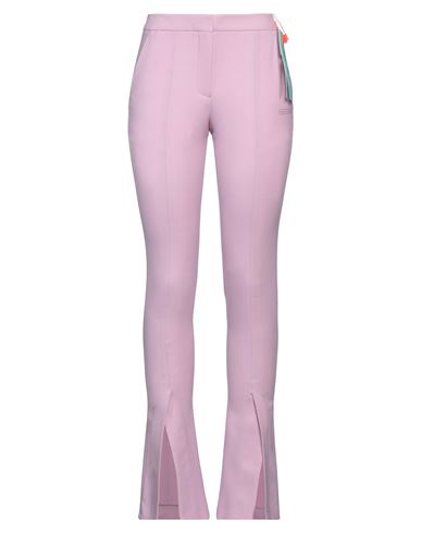 Off-white Woman Pants Mauve Size 4 Polyester, Virgin Wool, Elastane In Purple
