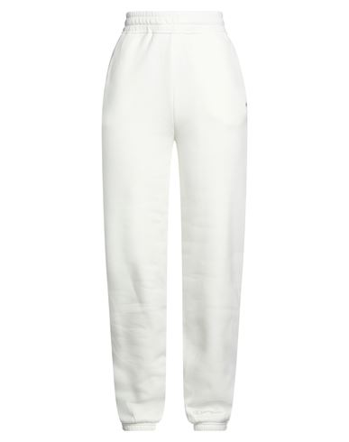 Shop Champion Woman Pants White Size S Cotton, Polyester