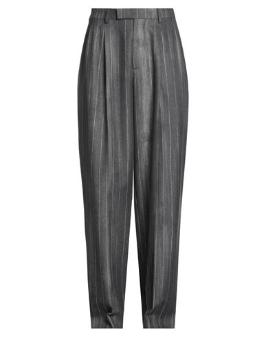 Versace Man Pants Lead Size 34 Virgin Wool In Grey
