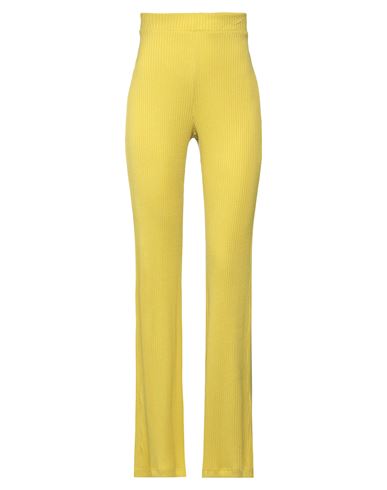 Haveone Woman Pants Yellow Size S Viscose, Nylon, Polyester
