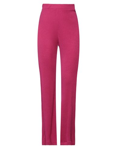 Haveone Woman Pants Fuchsia Size M Viscose, Nylon, Polyester In Pink