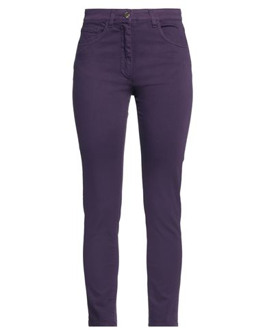 Seventy Venezia Woman Jeans Purple Size 14 Cotton, Elastane In Purple