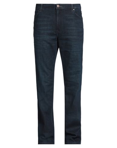 Wrangler Man Denim Pants Blue Size 33w-34l Cotton, Polyester, Elastane