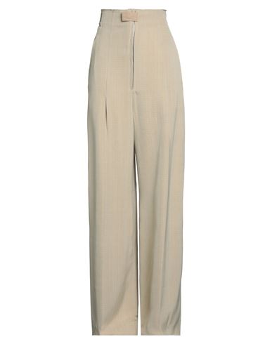 Jacquemus Woman Pants Sand Size 6 Viscose, Silk, Cotton In Beige