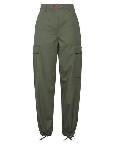 Kenzo Woman Pants Military Green Size 38 Cotton