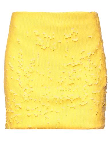 Vicolo Woman Mini Skirt Ocher Size M Polyester In Yellow
