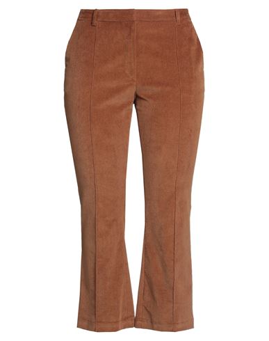Emma & Gaia Woman Pants Tan Size 8 Cotton, Elastane In Brown