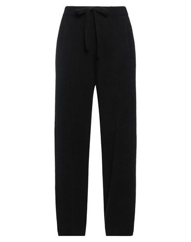 Laneus Woman Pants Black Size 10 Cashmere, Silk, Polyester