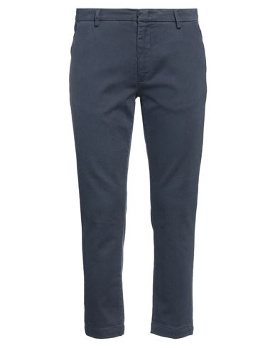 Massimo Brunelli Man Pants Midnight Blue Size 38 Cotton, Elastane In Blue