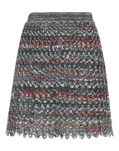 Shop Missoni Woman Mini Skirt Green Size 4 Wool, Cupro, Polyester, Viscose