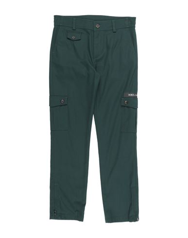 Dolce & Gabbana Babies'  Toddler Boy Pants Dark Green Size 7 Cotton, Elastane, Polyurethane