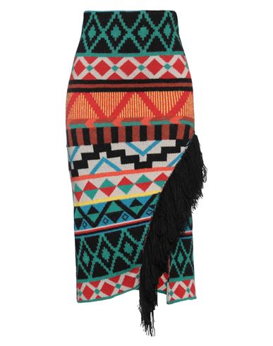 Akep Woman Midi Skirt Red Size 8 Synthetic Fibers, Alpaca Wool, Merino Wool, Cashmere