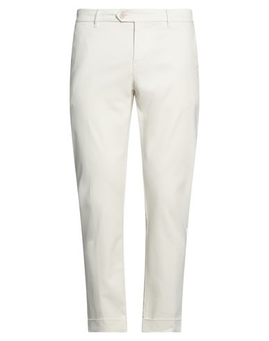0/zero Construction Man Pants Ivory Size 38 Cotton, Lycra, Elastane In White