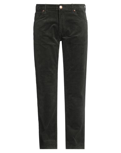 Wrangler Man Pants Dark Green Size 40w-34l Cotton, Elastane