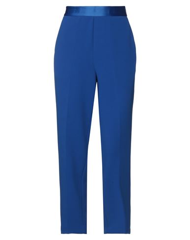 Vicolo Woman Pants Bright Blue Size M Polyester, Elastane, Acetate, Viscose