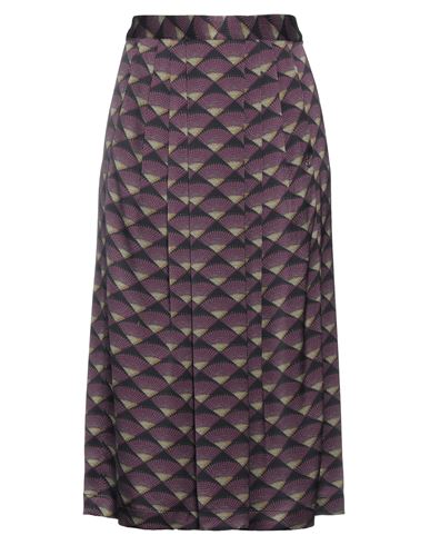Ottod'ame Woman Midi Skirt Purple Size 4 Viscose